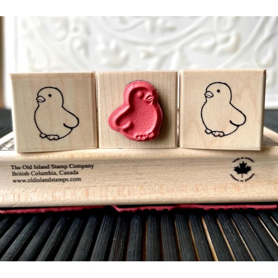 Plush Baby Chick Toy Rubber Stamp