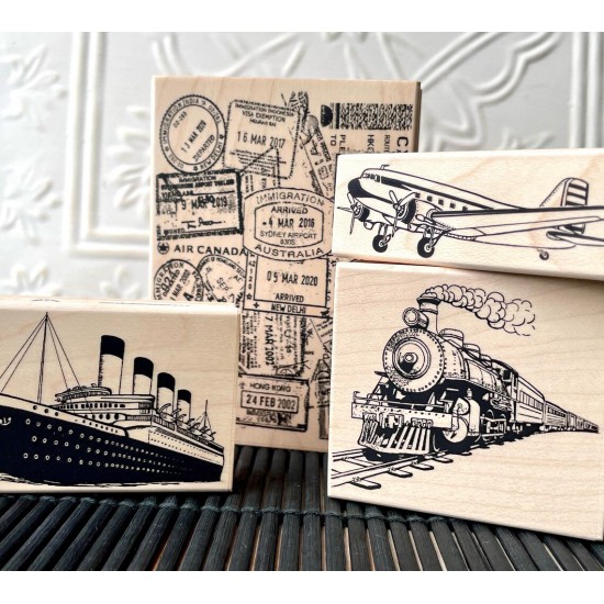 Vintage Ocean Liner Rubber Stamp