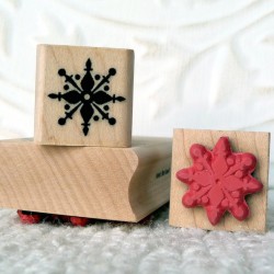 Single Snowflake Rubber Stamp